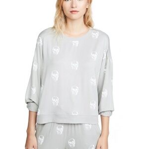 Z supply skull crew pullover grey